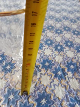 Servizio nr.24 bicchieri cristallo con bordo oro