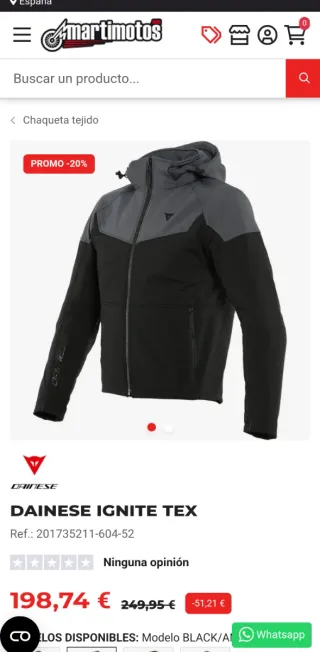 Chaqueta Moto Dainese Ignite Tex