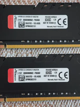16 GB (4*4gb) DDR4 Kingston HyperX Fury RAM