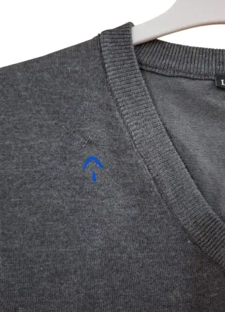 Chaleco de punto azul marino talla L