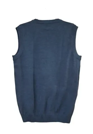 Chaleco de punto azul marino talla L