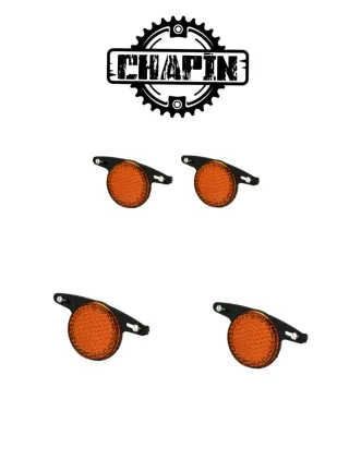 Pack 4 Reflectores Naranjas BMX