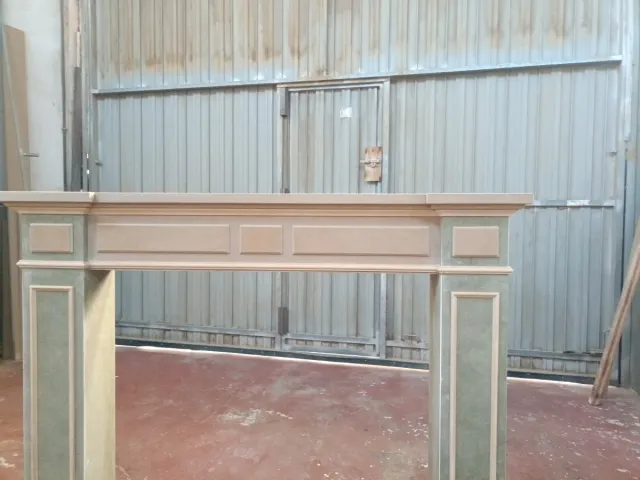 Chimenea decorativa de madera