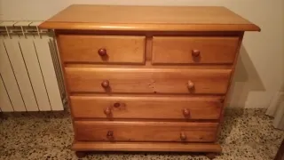 Habitación completa de madera de pino