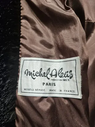 Pelliccia ecologica vintage Michel Alexis S /M