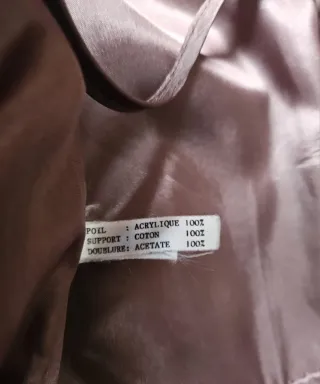 Pelliccia ecologica vintage Michel Alexis S /M