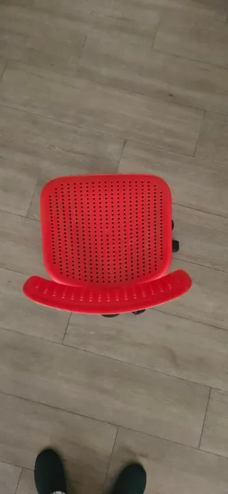 Silla de escritorio infantil giratoria roja