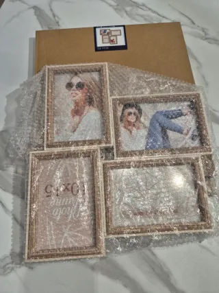 Portafoto legno con 4 foto dimensioni 10x15 nuovo