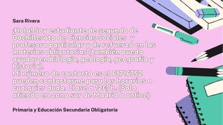 PROFESORA PARTICULAR Y/O REFUERZO MADRID