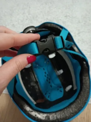 Casco Bicicleta Infantil Azul y Blanco