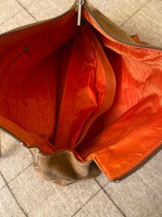 Bolso Purificación García Marrón y Naranja