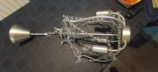 Lámpara lágrimas cristal oro y transparente