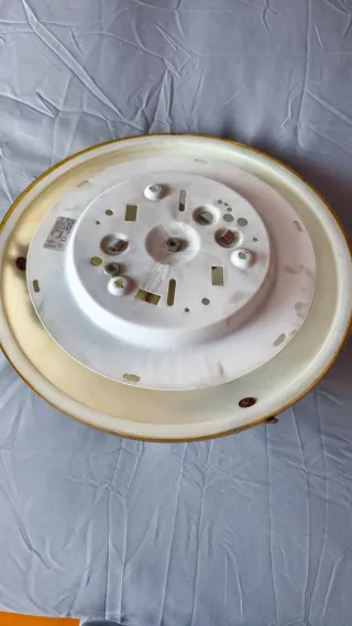 Aplique de techo metal y cristal dorado