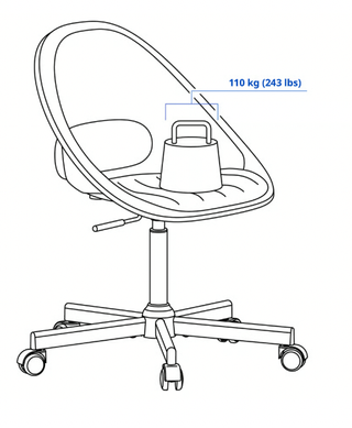 Silla de escritorio giratoria blanca con ruedas