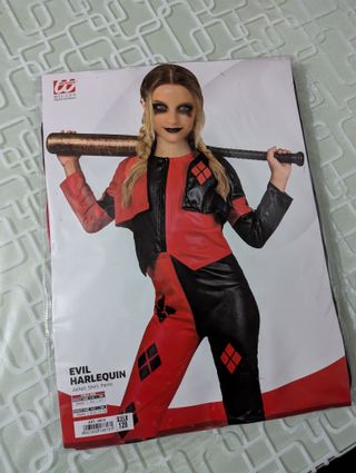 Vestito Carnevale Bambina Evil Harlequin Taglia