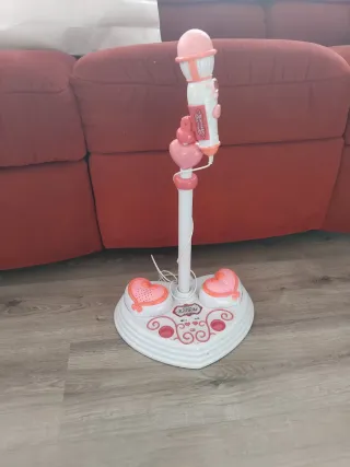 Micro karaoke infantil rosa y blanco