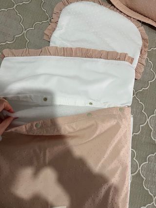 Saco capazo y bolso a juego rosa