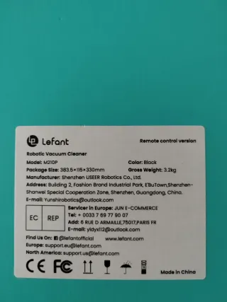 Robot Aspirador Lefant M210P