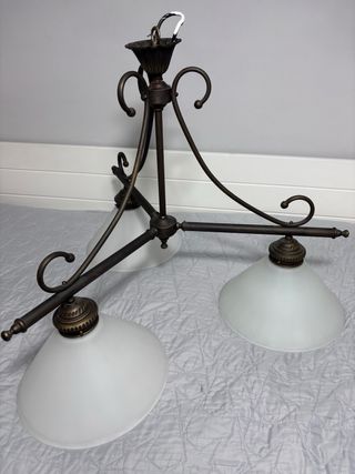 Lámpara de techo metal y cristal