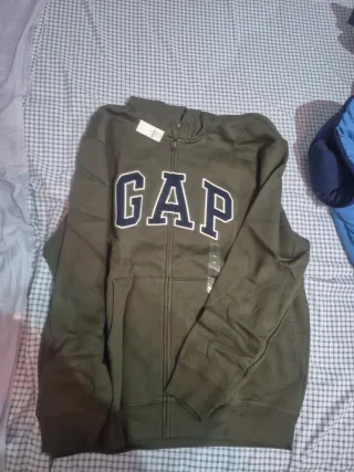 Sudadera Gap Verde Talla XL con cremallera