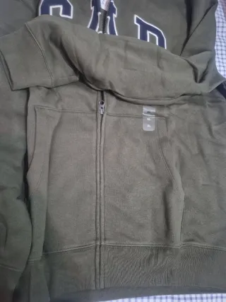 Sudadera Gap Verde Talla XL con cremallera