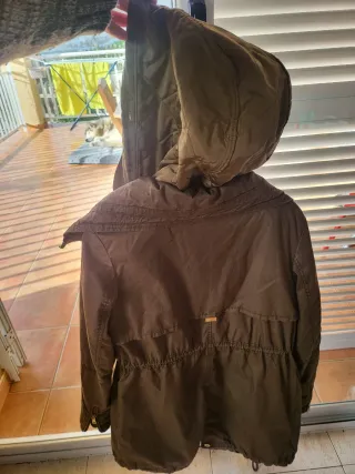 Gabardina Zara Verde Oliva Talla S