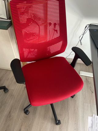 Silla de oficina IKEA roja