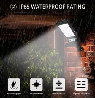 4 Lampioncini Solari 120 LED Sensore Telecomando