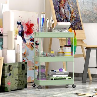 Carrito Organizador 3 Niveles Verde