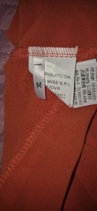 Abito lungo floreale arancione taglia unica