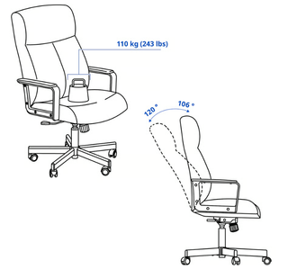 Silla de oficina ejecutiva blanca