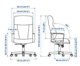 Silla de oficina ejecutiva blanca