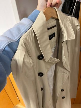 Gabardina Zara Beige Talla M