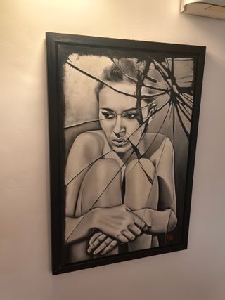 Trilogia di quadri moderni dipinti a mano