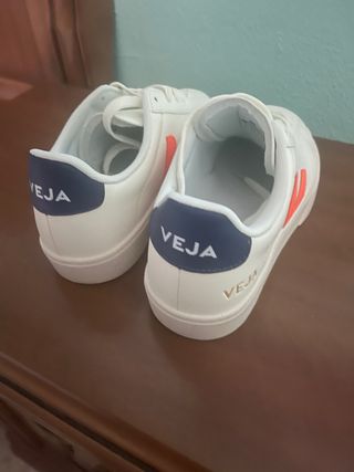 Zapatillas Veja Blancas Naranja