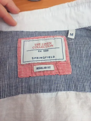 Camisa azul de manga larga para hombre