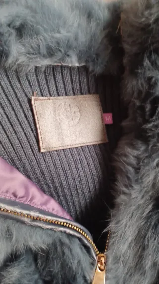 Chaleco mujer gillet pelo azul Hope 1967 Talla M