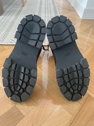 Botas Zara Negras Plataforma Motera