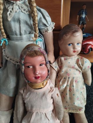 Bambole d'epoca Bachelite e Stoffa 1930-40