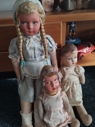 Bambole d'epoca Bachelite e Stoffa 1930-40