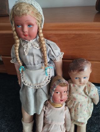 Bambole d'epoca Bachelite e Stoffa 1930-40