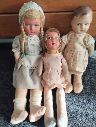 Bambole d'epoca Bachelite e Stoffa 1930-40