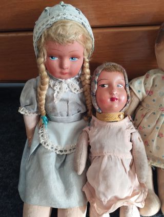 Bambole d'epoca Bachelite e Stoffa 1930-40