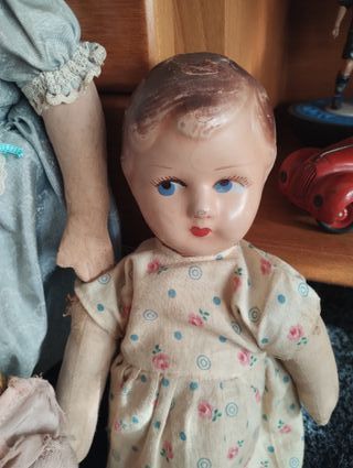 Bambole d'epoca Bachelite e Stoffa 1930-40