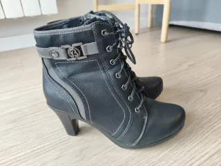 Botines de tacón negros invierno