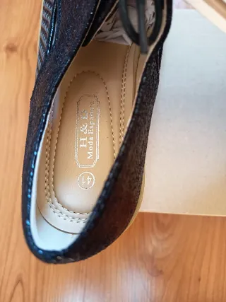 Zapatos de plataforma negros mujer talla 41