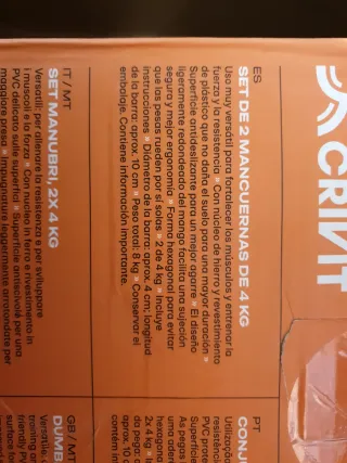 Set Mancuernas Crivit 1kg, 3kg, 4kg, 5kg