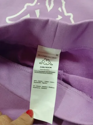 Tuta Kappa bambina 24 mesi lilla cotone