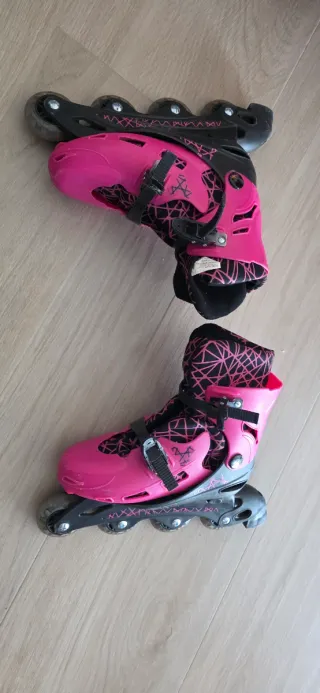Patines ajustables rosa talla 33-36