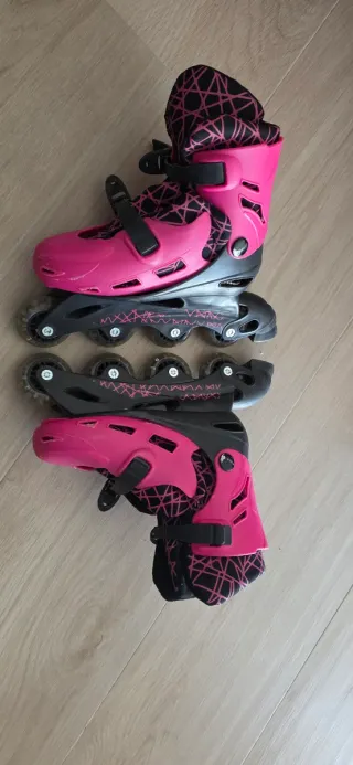 Patines ajustables rosa talla 33-36
